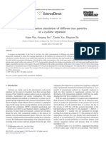 Solids concentration simulation of different size particlesin a cyclone separator