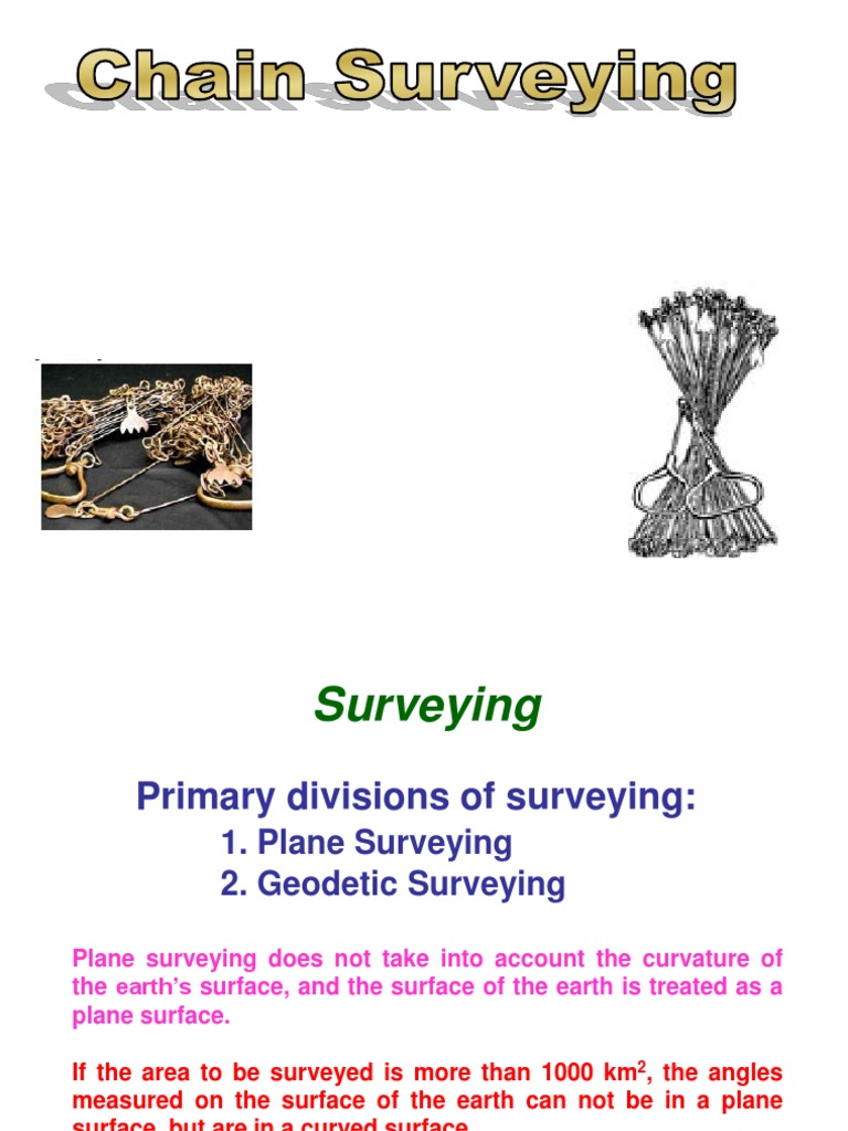 Chain Survey PDF Surveying Map