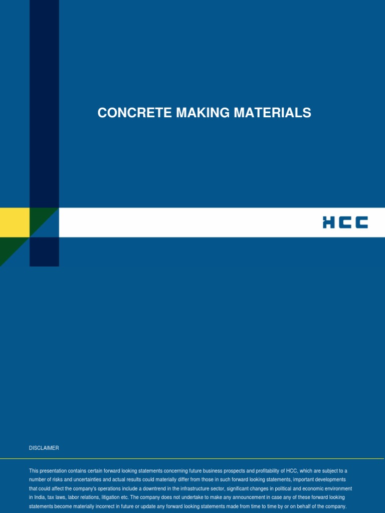 Concrete Making Materials Overview | PDF | Construction Aggregate ...