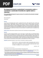 Desenvolvimento Sustentável à Economia Verde