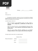 Carta de Amonestacion Laboral