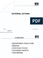 External Affairs Department Structure, Mission & Strategic Focus