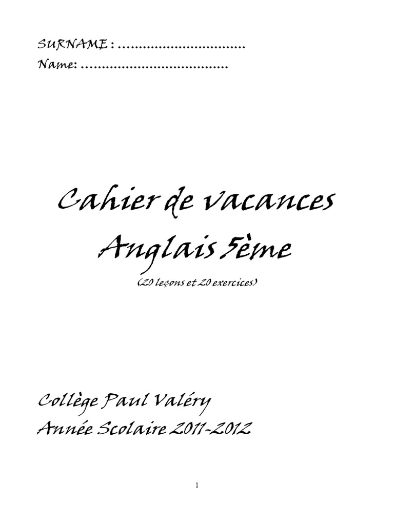 Vacances De La Toussaint En Anglais