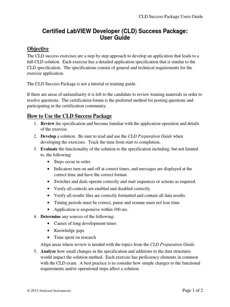 CLD Success Package Users | PDF | Specification (Technical Standard ...