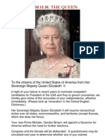 Message From HM The Queen