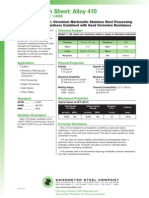 Hoja de Especificaciones Del Acero T-410