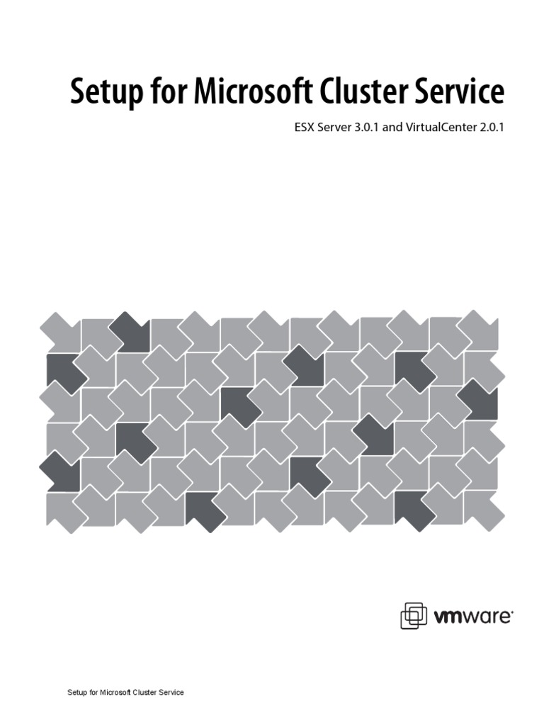 VMware Infrastructure Setup For Microsoft Cluster Service | PDF ...