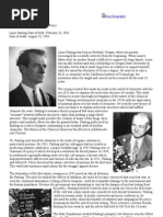 Download Linus Pauling Biography by euleanor SN22904329 doc pdf