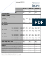 Quarterly Academic Calendar 2013-14: Enrollment