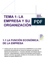 TEMA 1 La Empresa y Su Organización