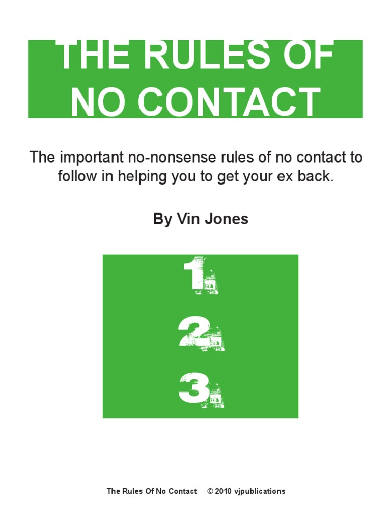 The Rules of No Contact | PDF | Facebook | Psychological Concepts