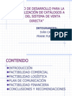 Proyecto de Desarrollo para La Comercializacion de Catalogos A Traves de Venta Directa