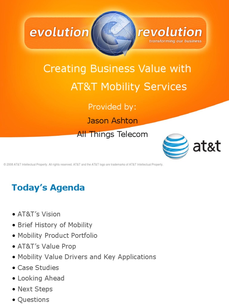 Creating Business Value With AT&T Mobility Services: Provided by | PDF ...