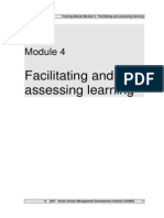 Training Manual Module 4: Facilitating and Assessing Learning