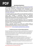 Aprendizaje Significativo Metodologia