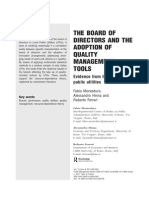 The Board of Directors and The Adoption of Quality Management Tools