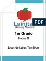 1er Grado - Bloque 2 - Sopa de Letras