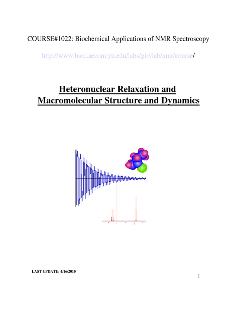 NMR Spectroscopy: Dynamics of Biomolecules | PDF | Relaxation (Nmr ...