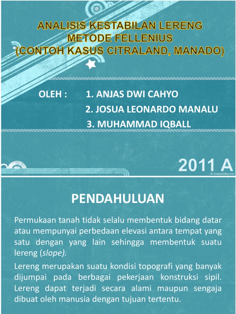 Stabilitas Lereng Ppt