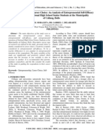 Entrepreneurship As A Career Choice: An Analysis of Entrepreneurial Self-Efficacy and Intention of National High School Senior Students at The Municipality of Calinog, Iloilo