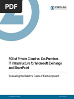 ZeroLag Whitepaper ROI Private Cloud vs on Premises Exchange SharePoint
