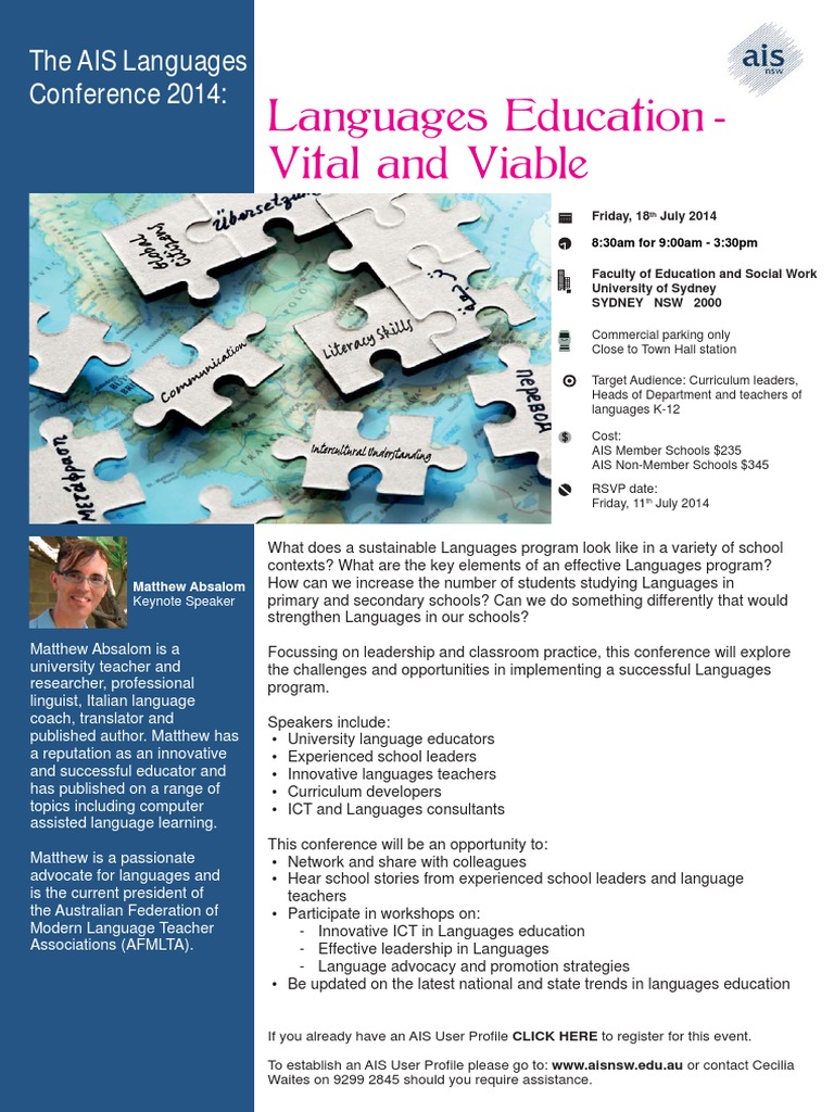 AIS Languages Conference 2014 | PDF | Teachers | Educational Technology