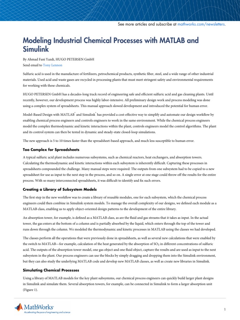 91988v00 Modeling Industrial Chemical Processes With Matlab and Simulink 04 PP PDF