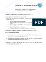 Requisitos para Obtener El Título FICT