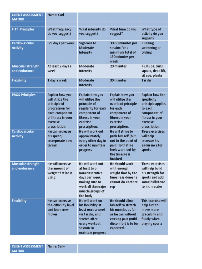 Fitness Matrices Pdf Physical Fitness Flexibility Anatomy
