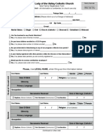 Registration Form (Parish) Our Lady of the Valley