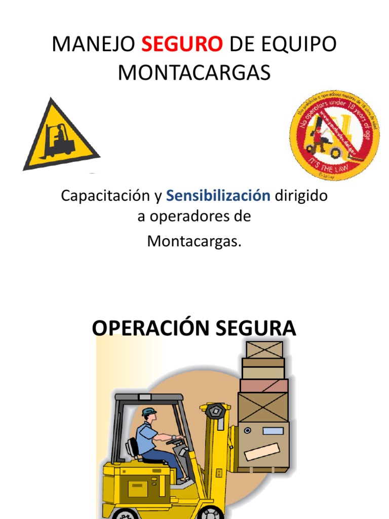 Seguridad en el Manejo de Montacargas | PDF | Máquina elevadora ...
