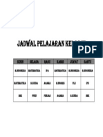 Jadwal Pelajaran Kelas III