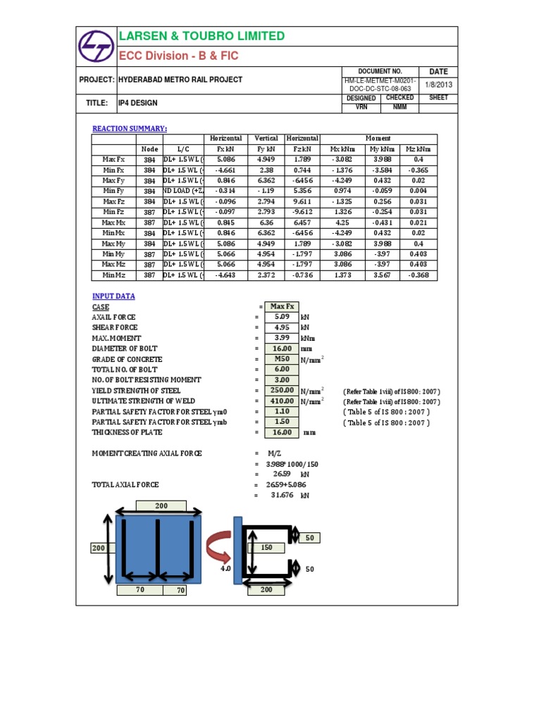 Insert Plate Design for RCC Structures | PDF