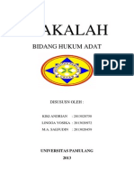 Makalah Bidang Hukum Adat