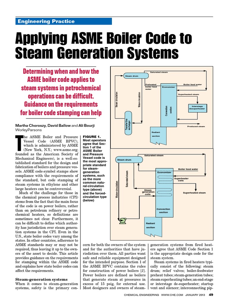 Applying ASME Boiler Code To Steam Generation Systems | PDF | Boiler ...
