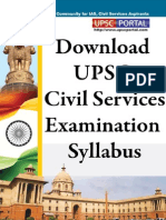 Download UPSC Civil Services Examination Syllabus Www.upscportal.com