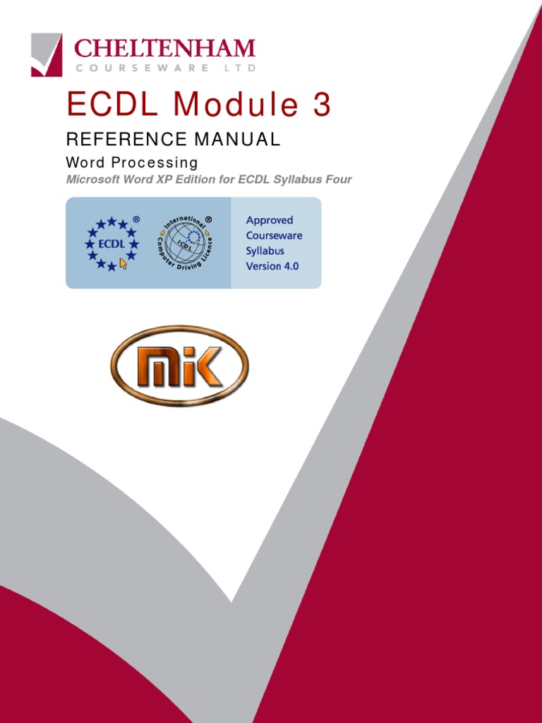 Module 3 Word Processing Word Microsoft Word Computer File