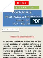 Costos Por Proceso Costos Por Ordenes