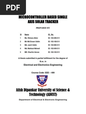 Pdf Solar Tracking Application