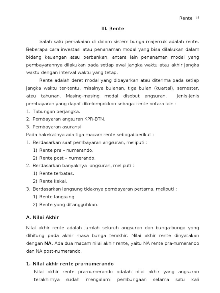 Rente | PDF | Metode & Bahan Ajar