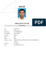Resume: Adrian Bin Igak@Ijik