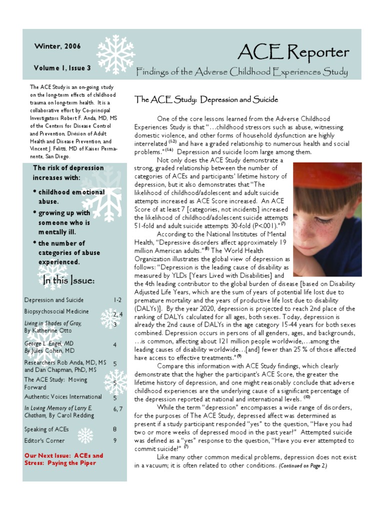 ACE Study: Impact on Depression & Suicide | PDF | Major Depressive ...