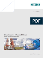 Characterization of Nuclear Materials Methods, Instrumentation, Applications