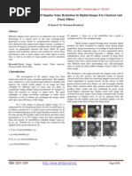 A Comparative Study Of Impulse Noise Reduction In Digital Images For Classical And Fuzzy Filters