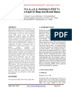 Separation Of , ,  &  Activities In EEG To Measure The Depth Of Sleep And Mental Status