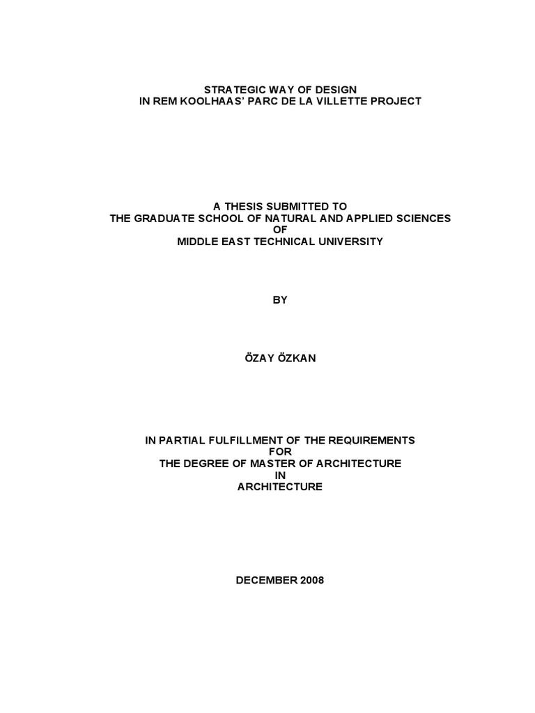 rem koolhaas master thesis