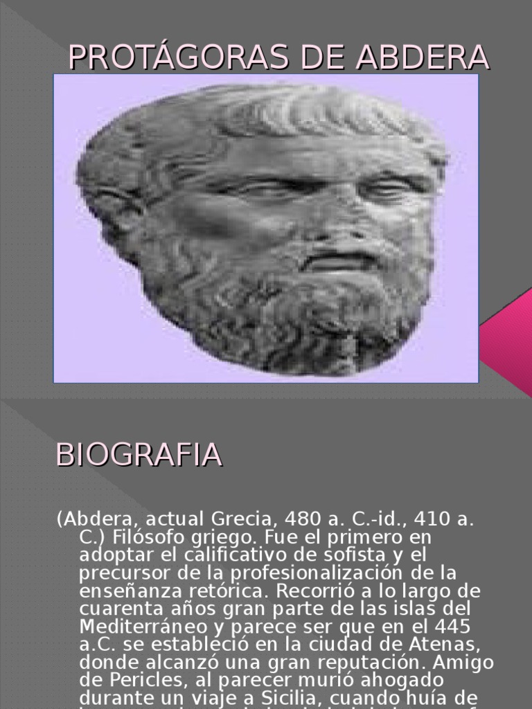 Biografía de Protágoras de Abdera | PDF