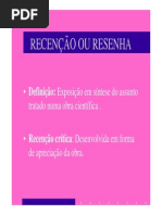 Recensao Ou Resenha
