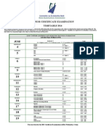 Junior Certificate Timetable 2014
