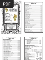 Mystiscal Products Price List 2010